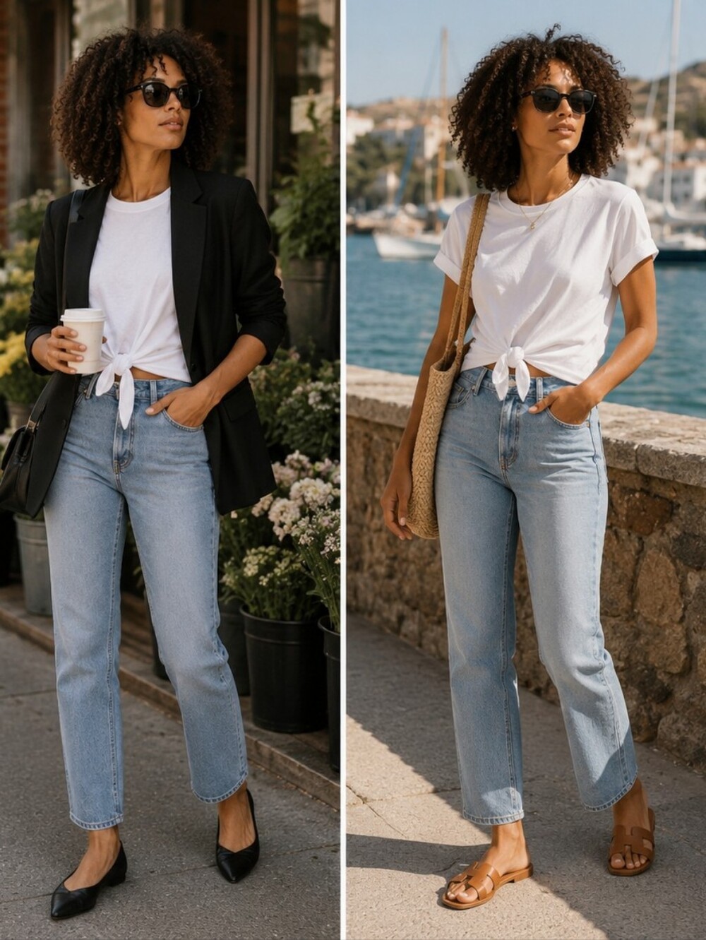 ZARA KNOTTED WHITE TOP/TEE